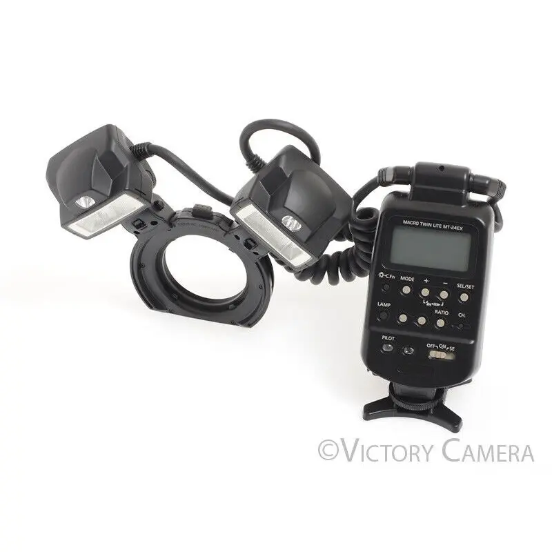 Canon MT-24EX Macro Twin Lite TTL Flash Ring Light Unit -Clean in Case- [EXC]