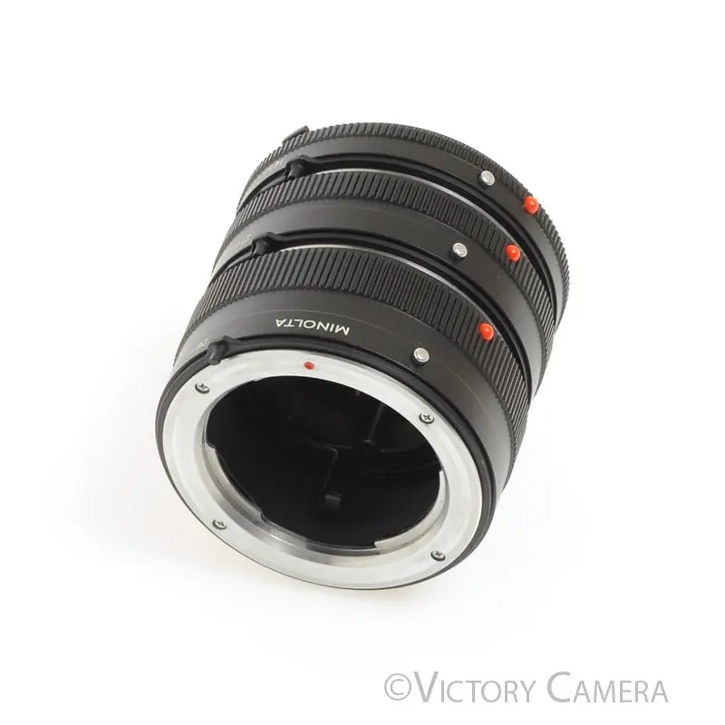 Minolta Extension Tube Kit 14mm, 21mm, 28mm for Macro [MINT]