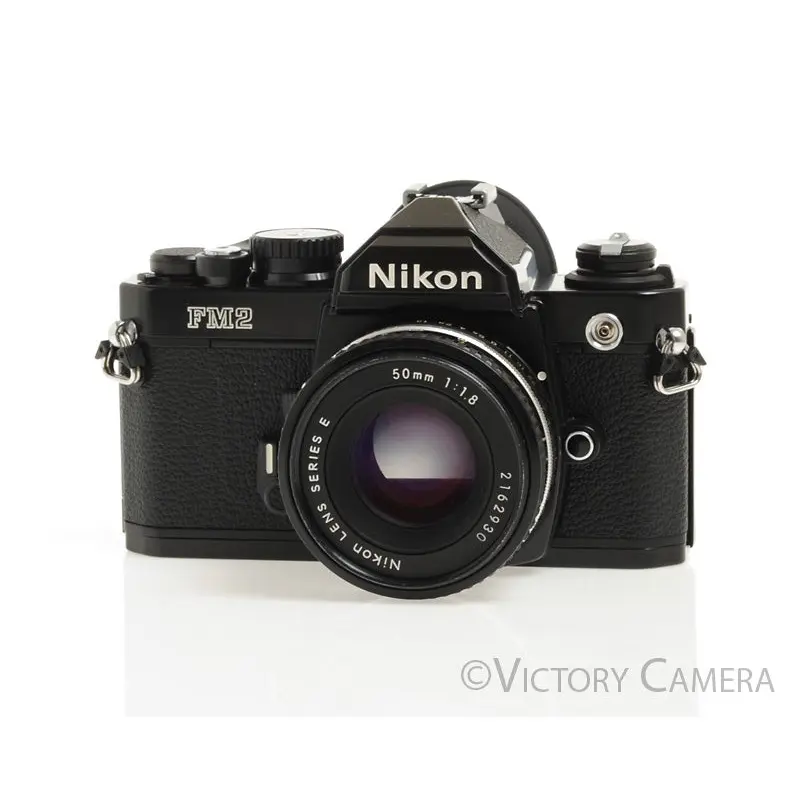 Nikon FM-2n FM2n Black Camera Body w/ 50mm f1.8 AI-S Lens -Good Seals- [EX+]