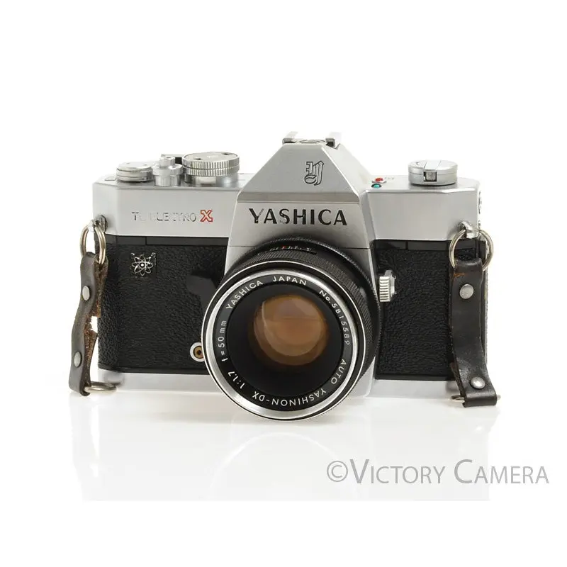 Yashica TL Electro X Chrome 35mm SLR w/ 50mm f1.7 Prime Lens -No Meter- [GOOD]