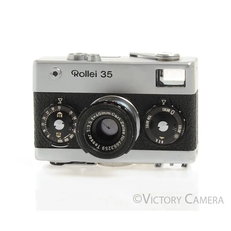 Rollei 35 40mm f3.5 Zeiss Tessar Chrome Camera -No Meter-  [Good]