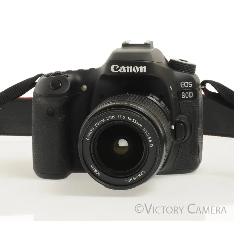 Canon EOS 80D 24.2MP DSLR Camera Body w/ 18-55mm f3.5-5.6 Lens [EXC]