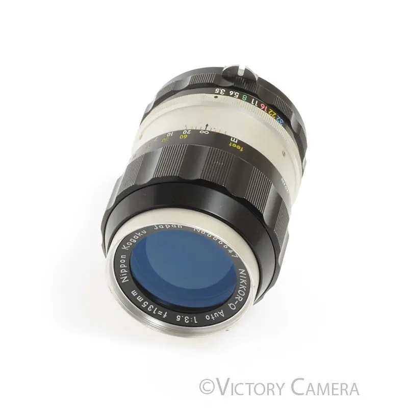 Nikor Nikkor-Q Auto 13.5cm 135mm f3.5 Non-AI Telephoto Lens w/ Case  [EXC+]