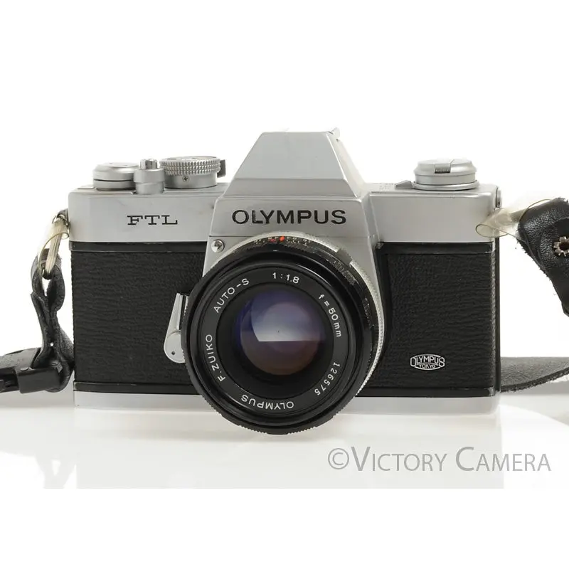 Olympus FTL 35mm SLR M42 Film Camera w/ 50mm f1.8 Lens -Meter off- [GOOD]