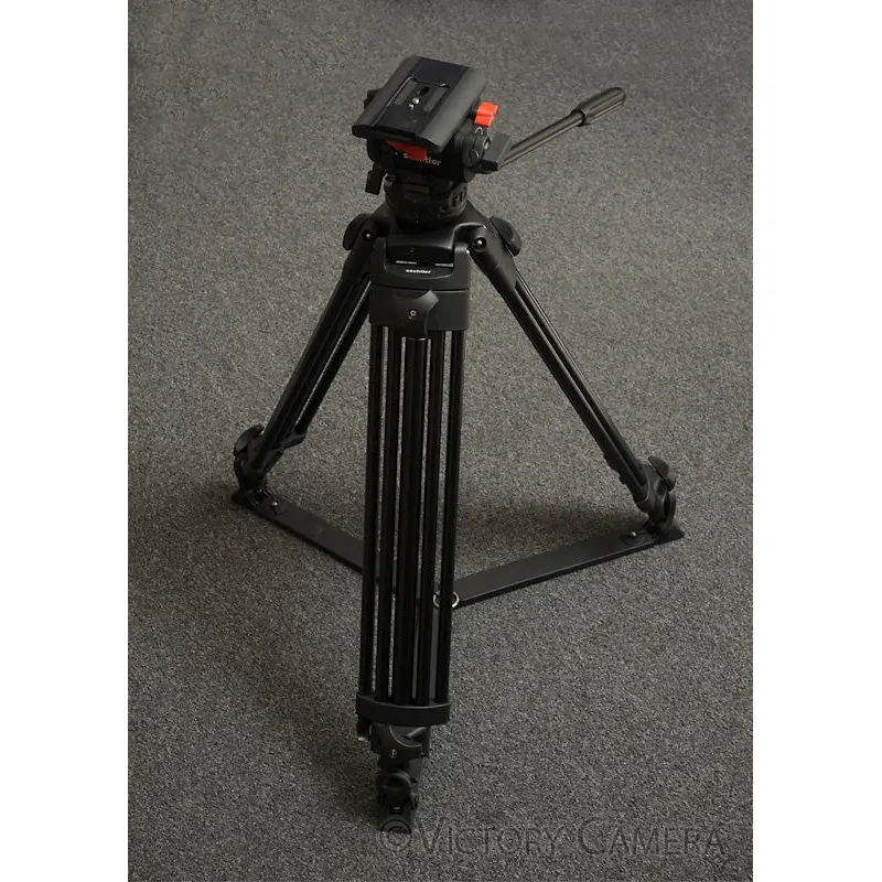 Sachtler DV-6 DV6 Heavy Duty Video Tripod w/ Hard Case + QR Plate ~67" [EXC+]