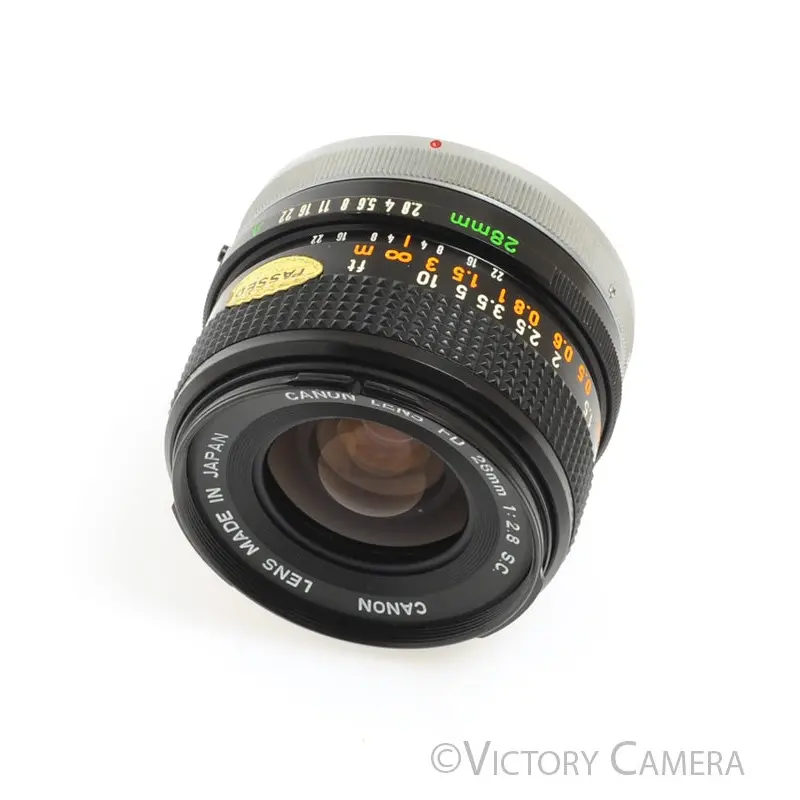 Canon 28mm f2.8 FD S.C. Manual Focus Wide Angle Lens [EXC+]