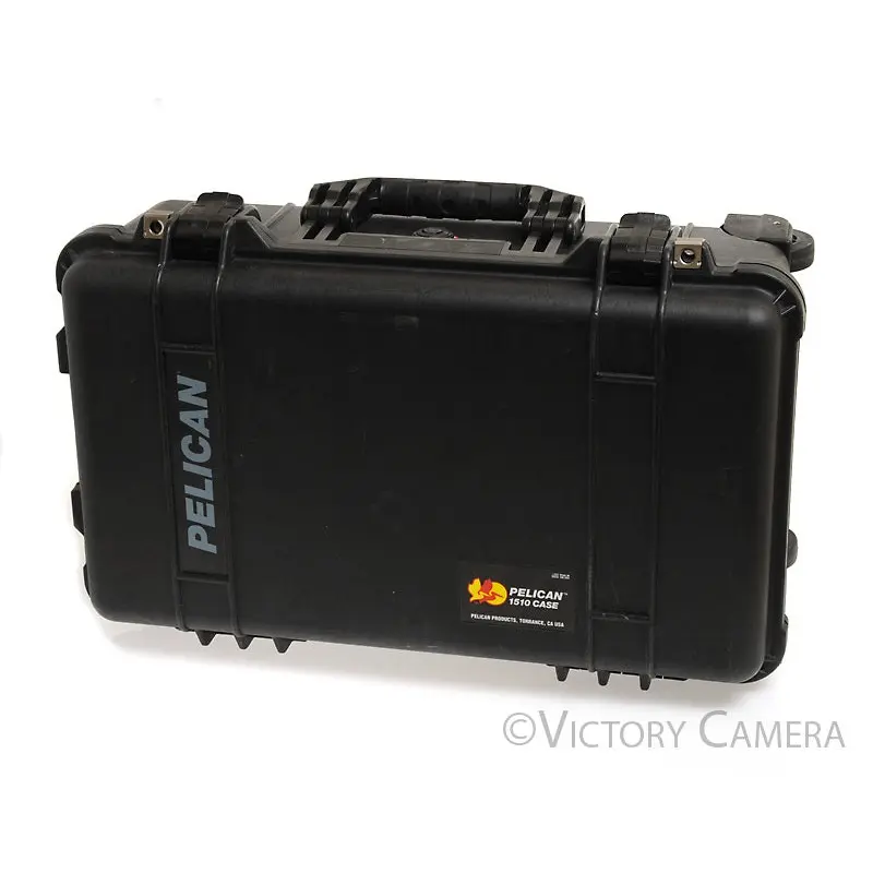 Pelican 1510 Black Hard Plastic Camera Case w/ Dividers [EXC+]