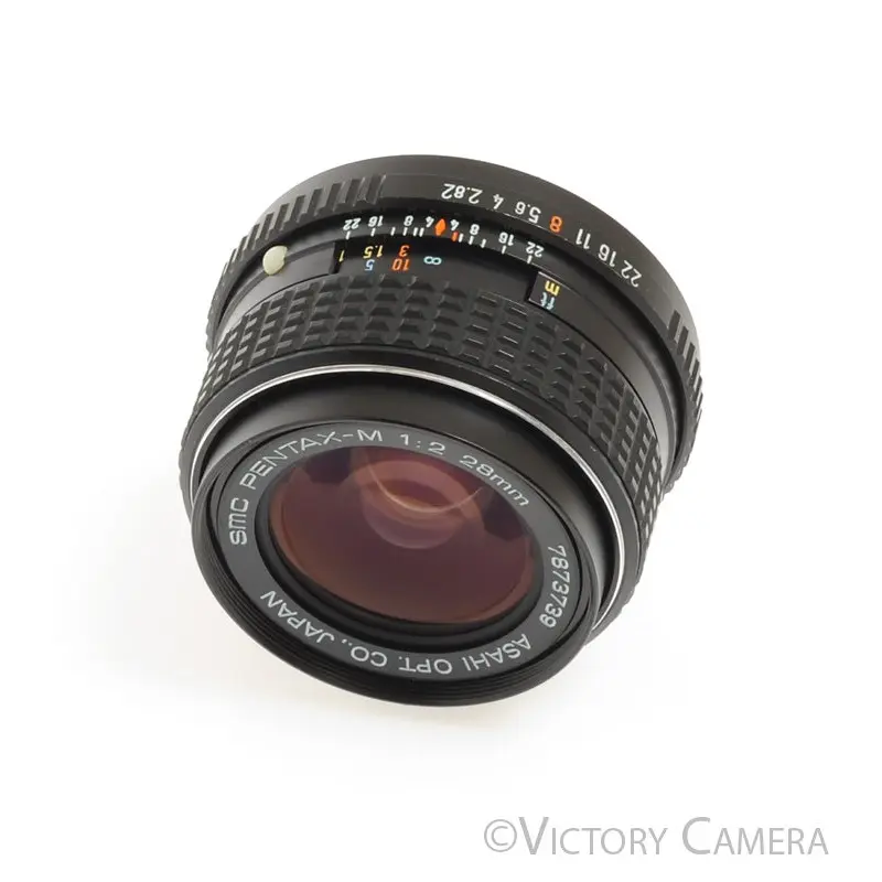 Pentax SMC Pentax-M 28mm f2 FAST Wide Angle Lens for K Mount [MINT-]