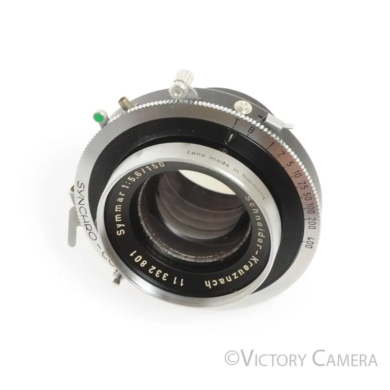 Schneider Symmar 150mm f5.6 Convertible Lens in #1 Synchro Compur Shutter [EXC]