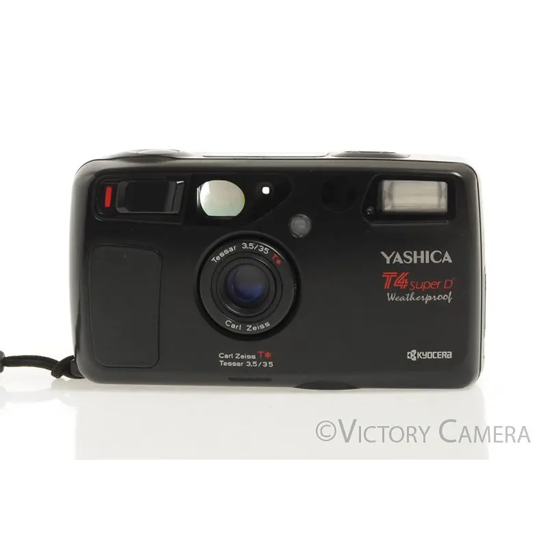 Yashica T4 Super D Weatherproof 35mm Film Point & Shoot w/ WLF [EXC]