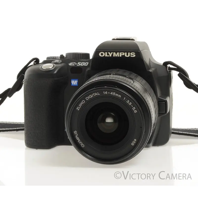 Olympus Evolt E-500 8MP DSLR w/ 14-45mm f3.5-5.6 Zoom Lens [EXC+]