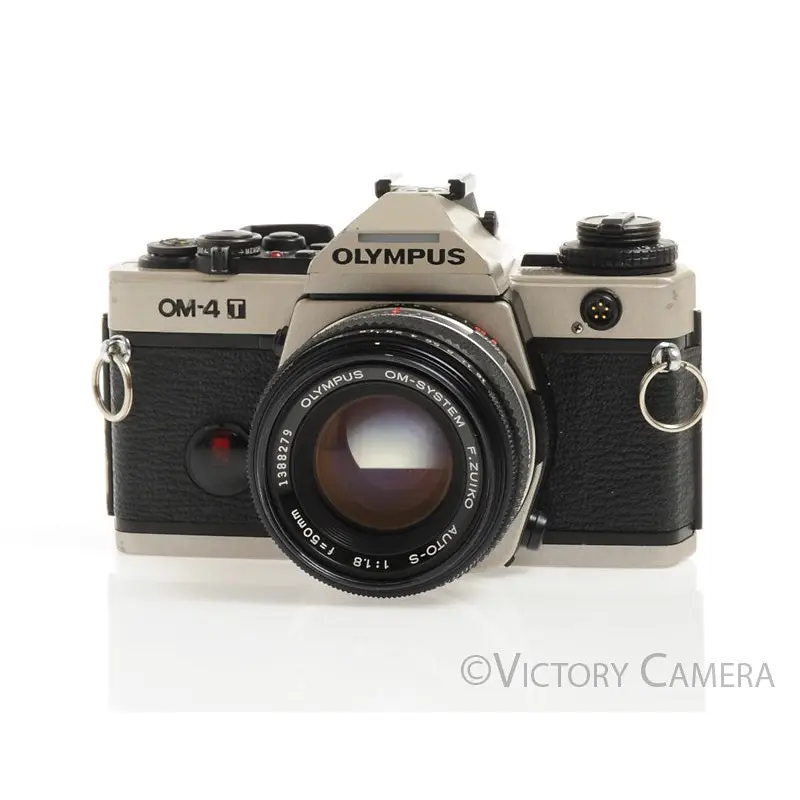Olympus OM-4T OM-4 T Titanium 35mm Film Camera w/ 50mm f1.8 Lens [GOOD]