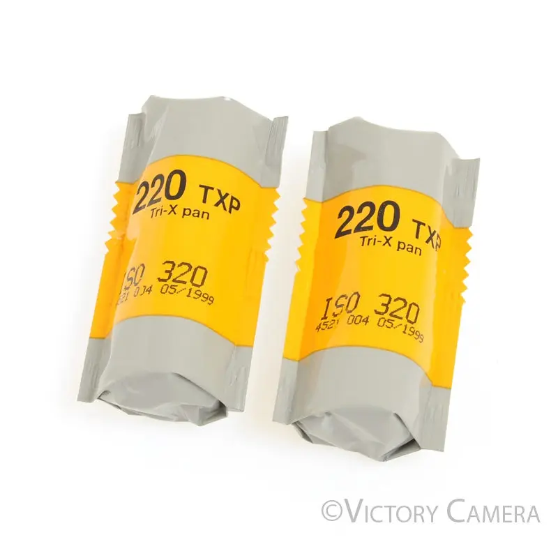 2x Kodak Tri-X Pan ISO 320 220 Medium Format Film -Expired 05/1999- [AS-IS]