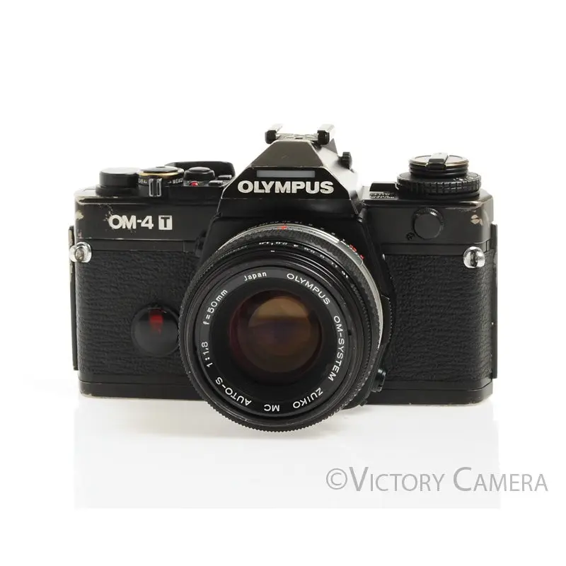 Olympus OM-4T Titanium 35mm Film Camera w/ 50mm f1.8 Lens -New Seals- [EXC-]