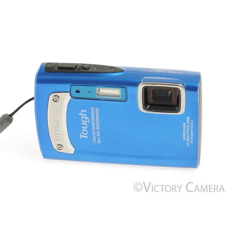 Olympus Tough TG-310 14MP Blue Digital Point & Shoot Camera  [EXC+]