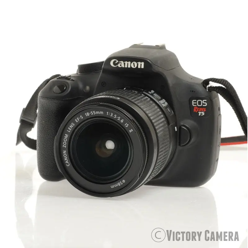 Canon Rebel T5 18MP Digital SLR Camera Body w/ 18-55mm II Zoom Lens [EXC+]