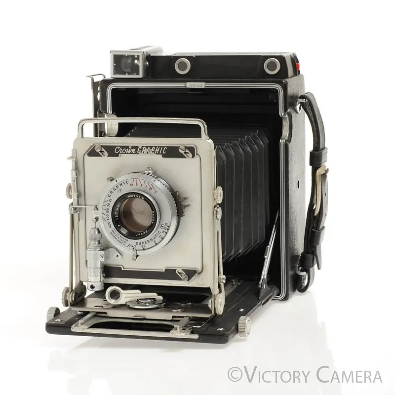 Graflex Crown Graphic 4x5 View Camera w/ 127mm f4.7 Ektar Lens [EXC]