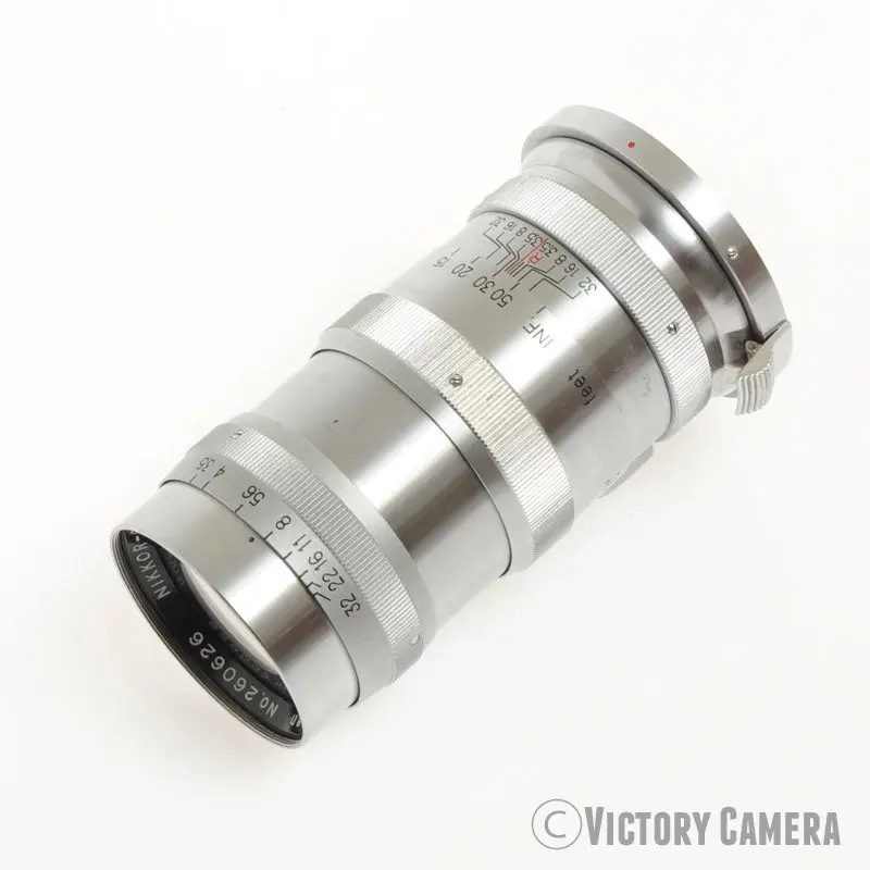 Nikon Nikkor-Q.C 13.5cm 135mm f3.5 S Mount Rangefinder Lens w/ Shade