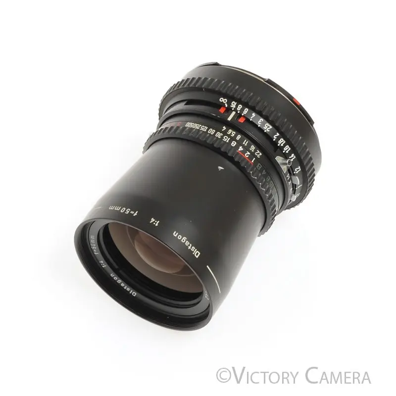 Hasselblad 50mm f4.0 Distagon Black C T* Wide Lens w/ Bubble [EXC+]