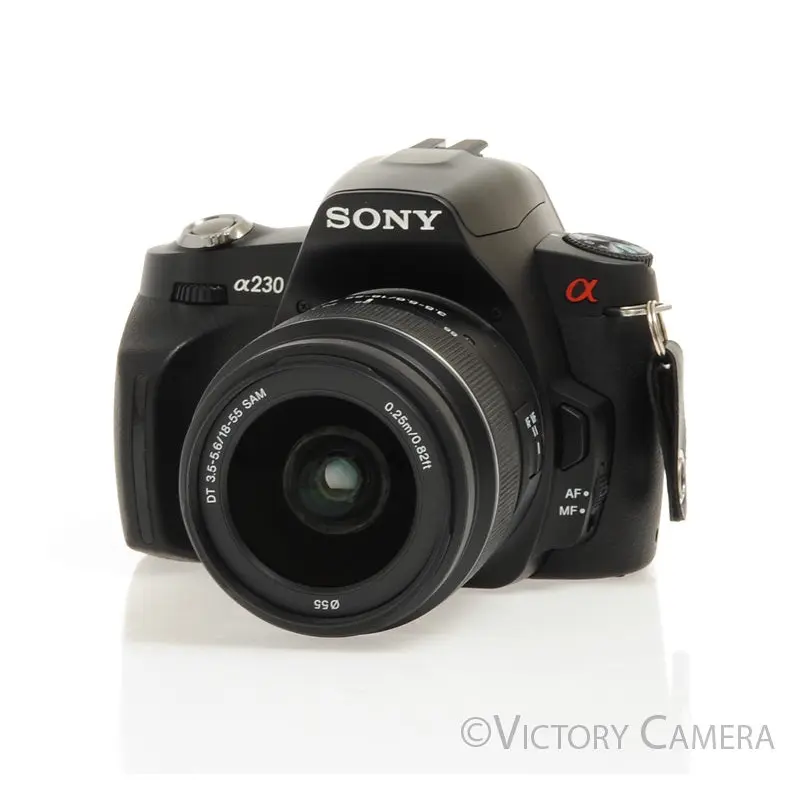 Sony A230 10.2MP CCD Sensor Digital SLR Camera w/ 18-55mm Lens [EXC+]