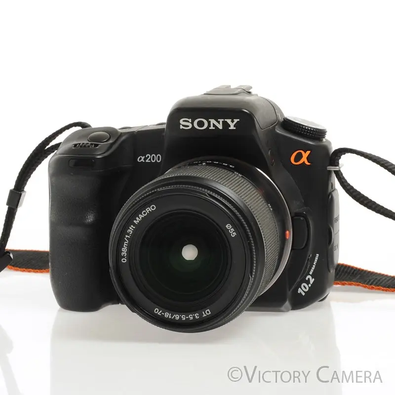 Sony Alpha A200 10.2MP Digital SLR Camera Body w/ 18-55mm Zoom Lens [EXC]