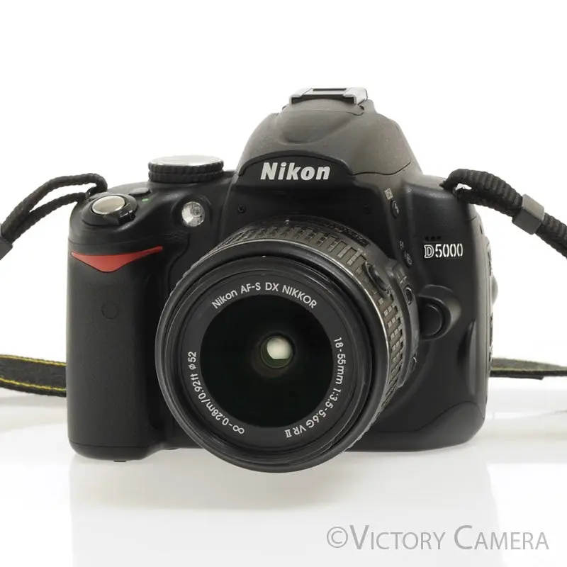 Nikon D5000 12.3MP Digital Camera w/ 18-55mm Lens -Shutter Count ~1400 [EXC+]