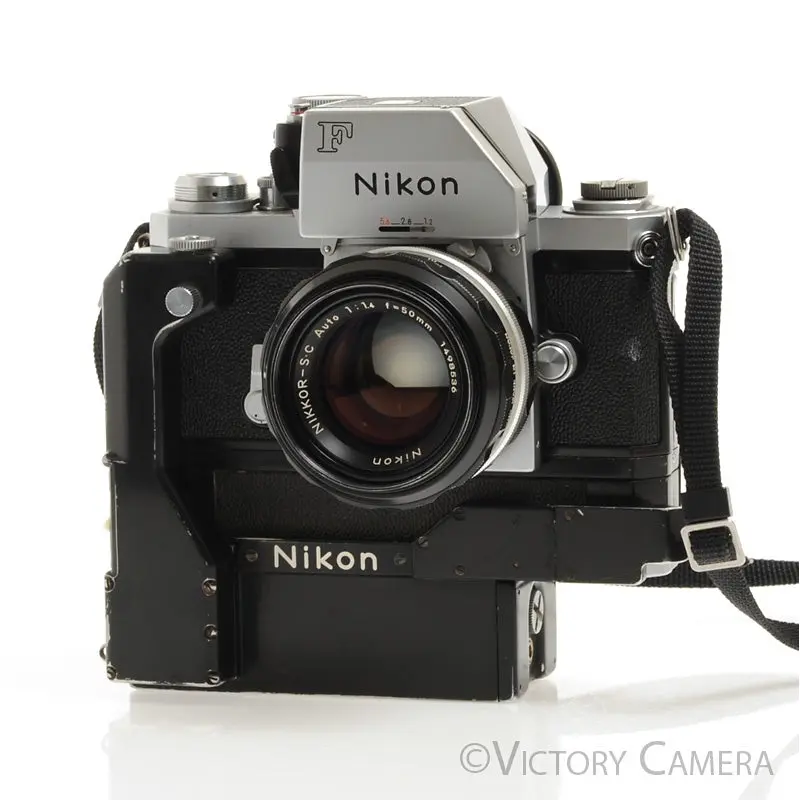 Nikon F Chrome Photomic FTN w/ F-36 Motordrive & 50mm f1.4 Lens  [EXC]