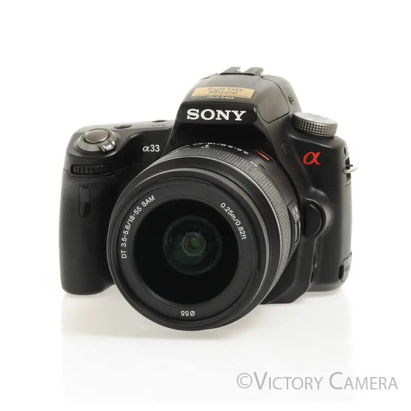 Sony A33 14.2MP Digital SLR Camera w/ 18-55mm Zoom Lens [EXC]