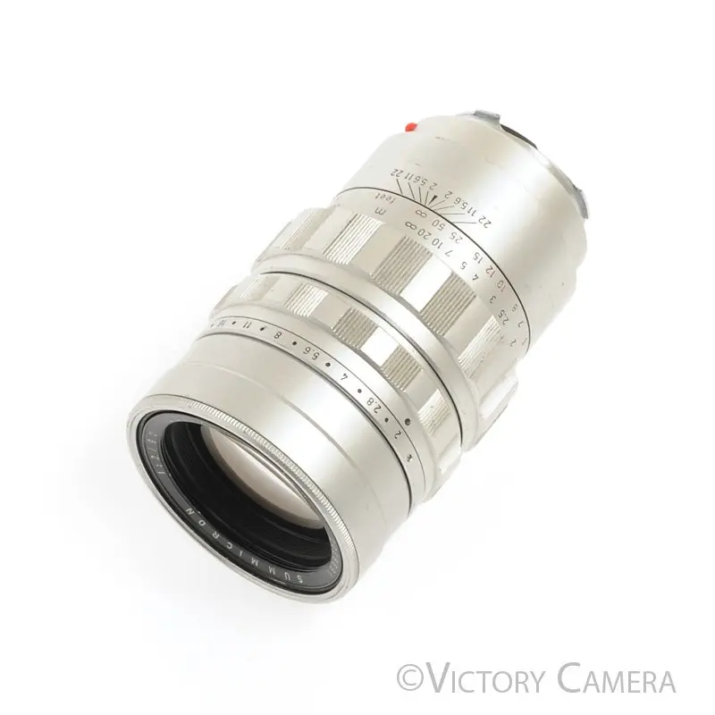 Leica 90mm f2 V1 Summicron-M Chrome M Mount Prime Lens [EXC]
