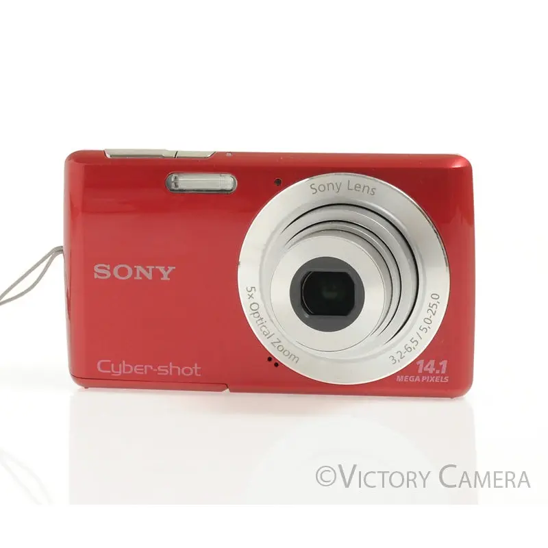Sony Cyber-Shot DSC-W620 14.1MP Red Digital Point & Shoot Camera [EXC]