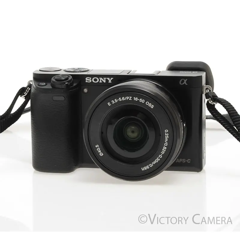 Sony a6000 24.3MP Black Mirrorless Camera Body w/ 16-50mm Lens [EXC]