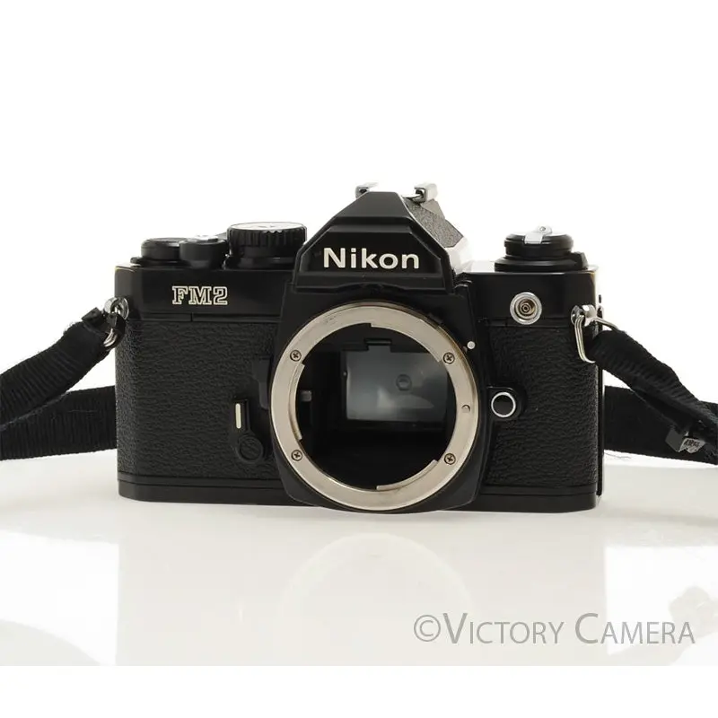 Nikon FM2 35mm Black Film SLR Body Only -Dent- [EXC-]