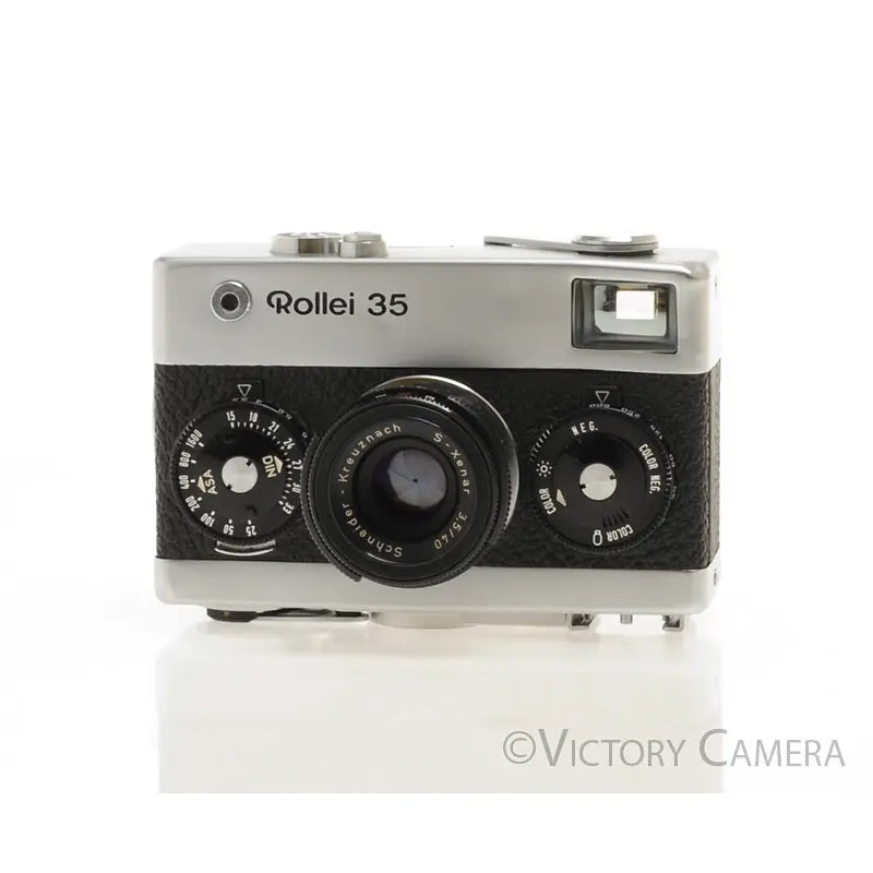 Rollei 35 Chrome 35mm Camera w/ 40mm f3.5 Tessar Lens -Good Meter- [EXC-]