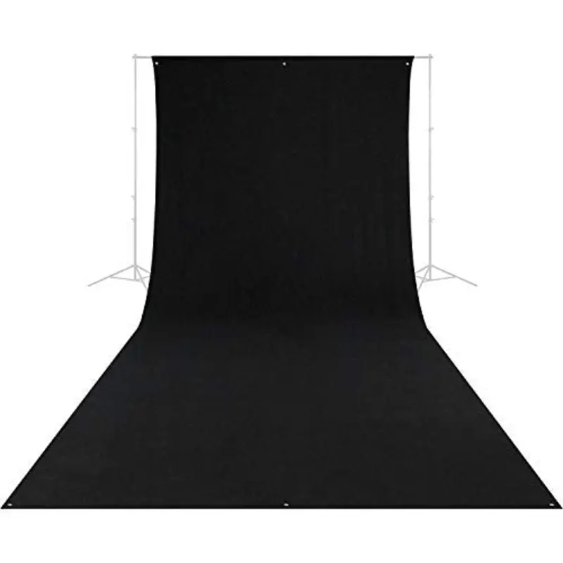 Westcott Wrinkle-Resistant Polyester Backdrop (Rich Black, 9 x 20')