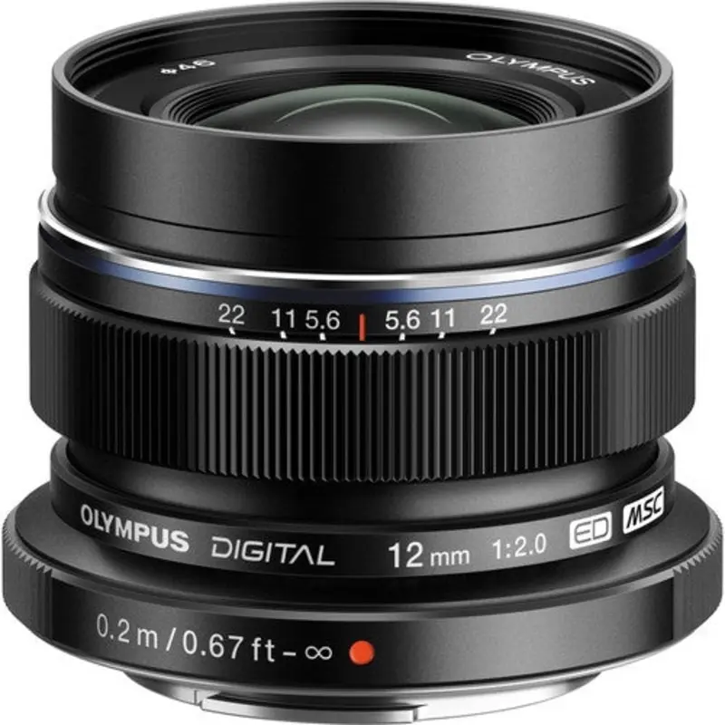Olympus M.Zuiko 12mm f/2.0 Lens - Black