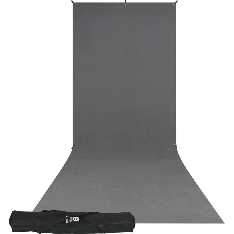 Westcott X-Drop Wrinkle-Resistant Backdrop Kit - Neutral Gray Sweep (5' x 12')