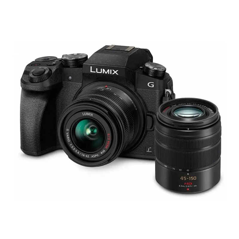 Panasonic LUMIX G7 4K Mirrorless Camera Double Lens Kit w- 14-42mm & 45-150mm