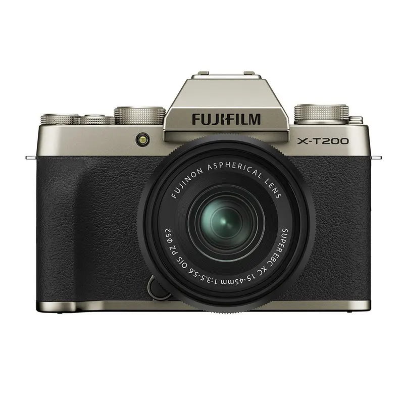 FUJIFILM X-T200 Mirrorless Digital Camera with XC15-45mm lens Kit ,Gold