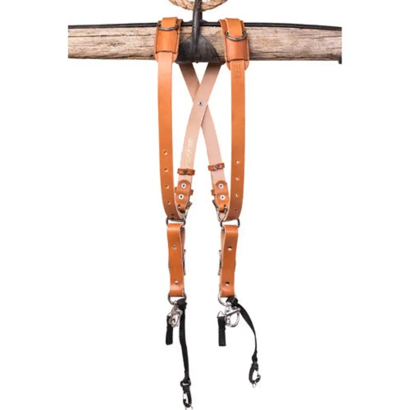 HoldFast Gear Money Maker Bridle Skinny 2 Camera Harness (Tan, Small)