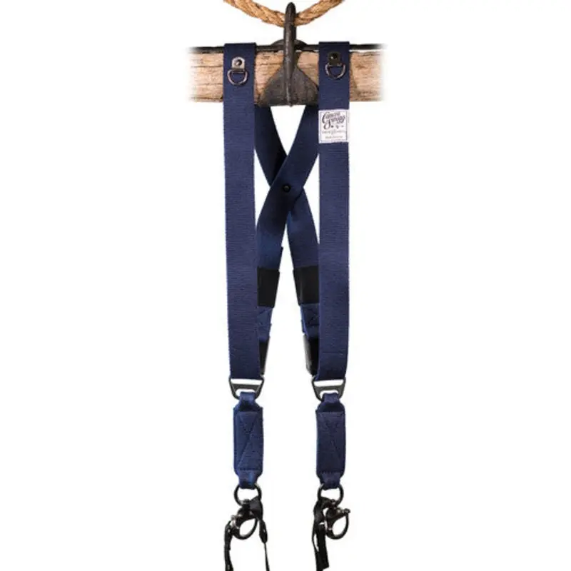 HoldFast Gear MoneyMaker Two-Camera Swagg Harness (Navy, Cotton Canvas)