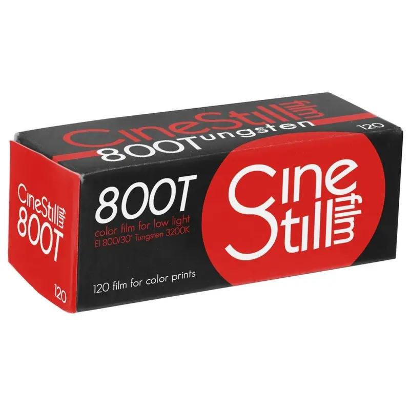 Cinestill 800T Tungsten C-41 Color Negative Film, 120 Film