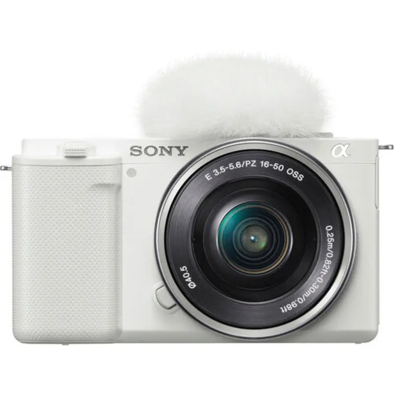Sony Alpha ZV-E10 Mirrorless Camera with 16-50mm Lens - White