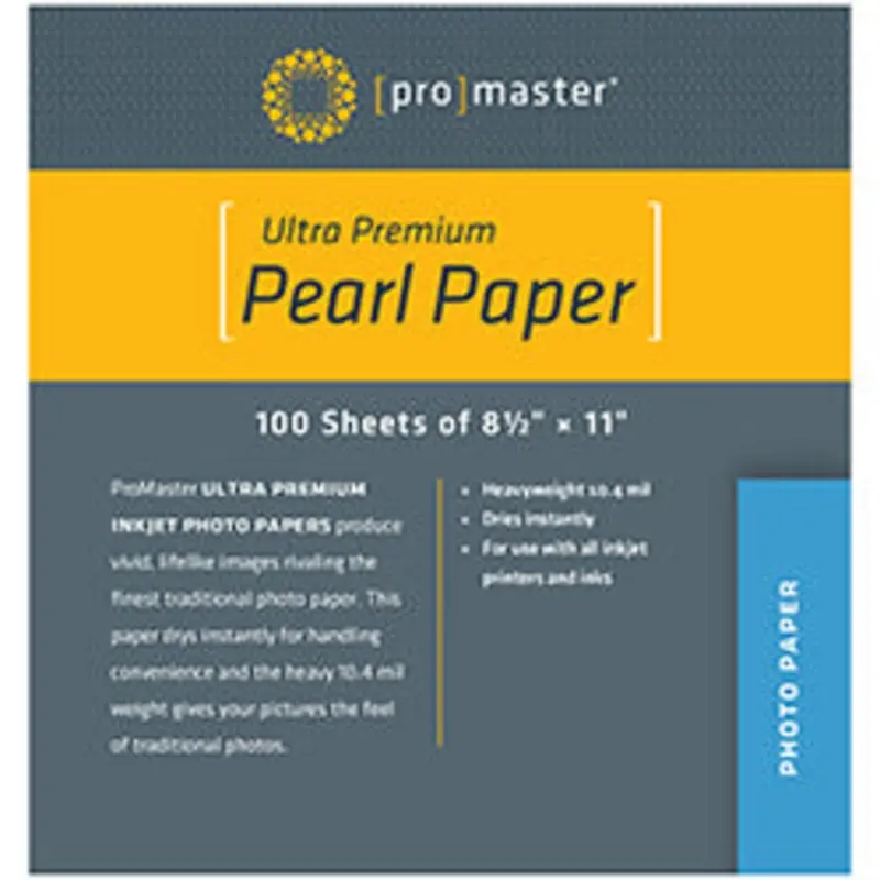 Promaster Ultra Premium Pearl Paper -8 1-2''X11'' - 100 Sheets