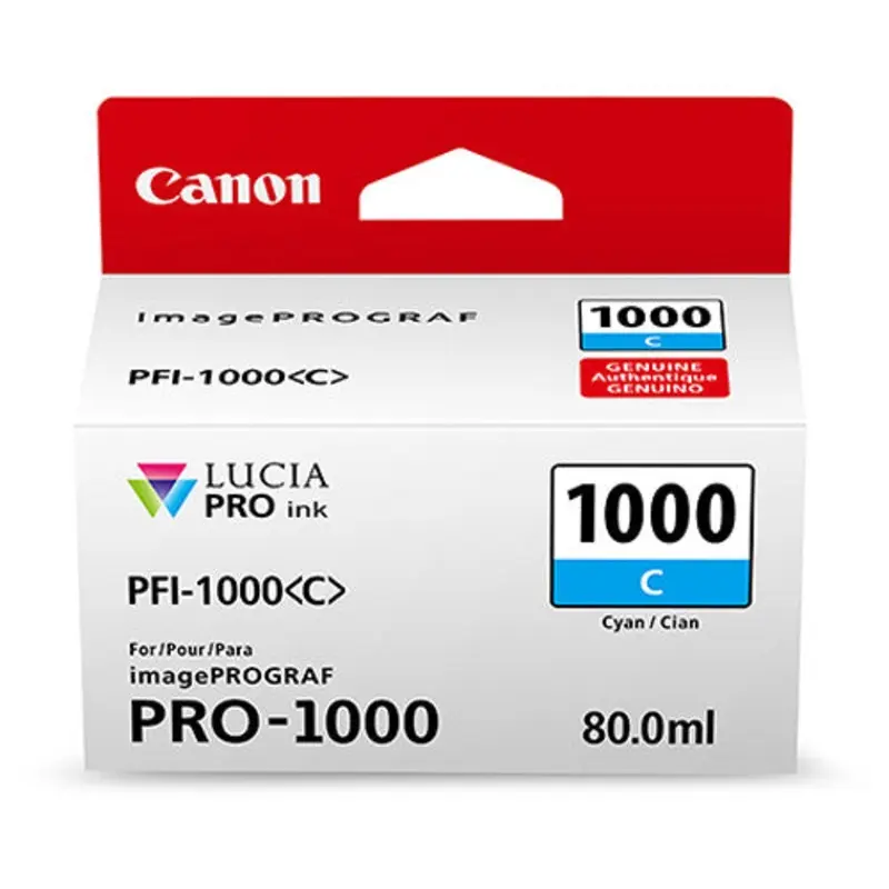 Canon PFI-1000 C LUCIA PRO Cyan Ink Tank 80ml