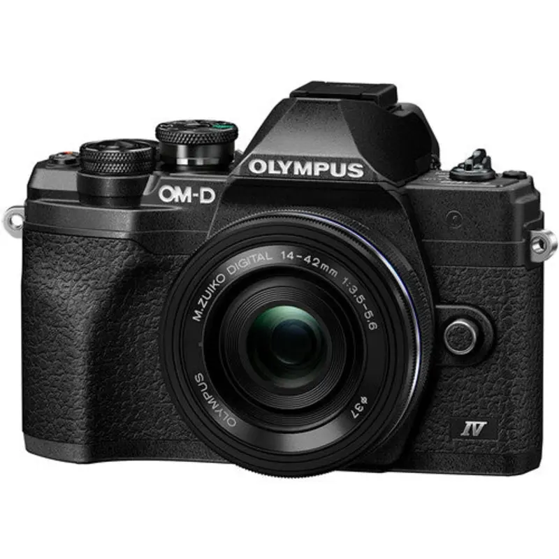 Olympus OM-D E-M10 Mark IV Mirrorless Camera with 14-42mm EZ Lens - Black