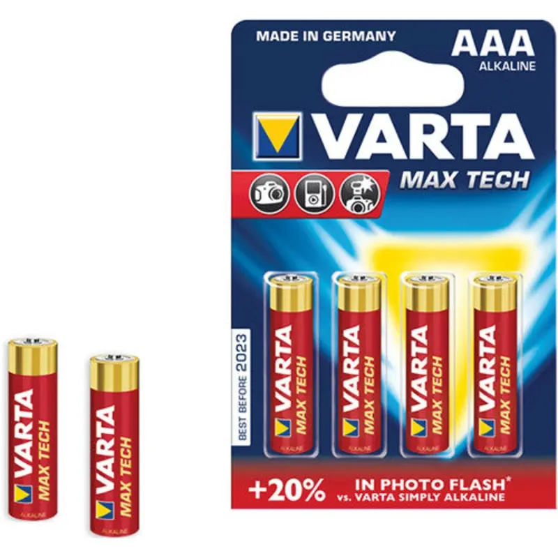 Varta AAA Max Tech Alkaline Battery (4-Pack)