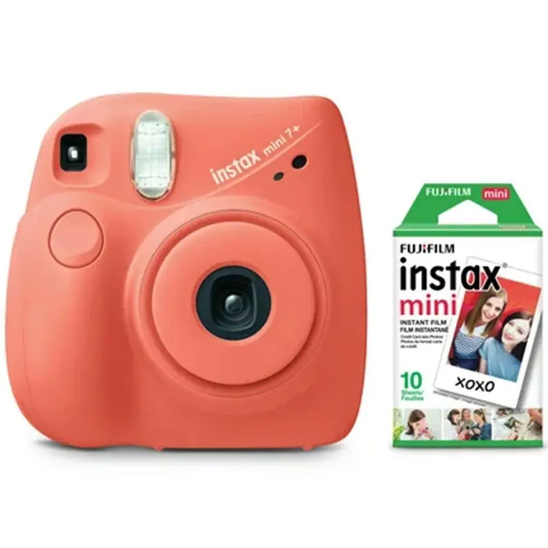 FUJIFILM Instax Mini 7+ Instant Film Camera - Coral