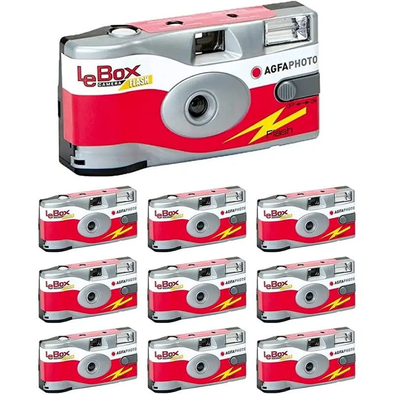 Agfa 10-Pack Disposable Camera AgfaPhoto LeBox APX ISO 400 Film- 27 Exposures