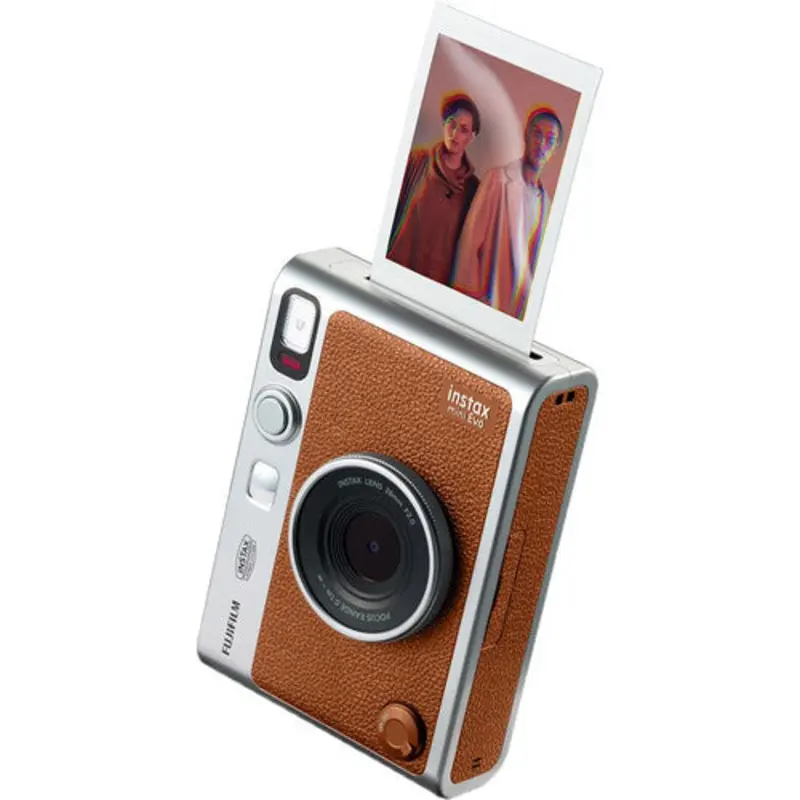 FUJIFILM INSTAX MINI EVO Hybrid Instant Camera - Brown