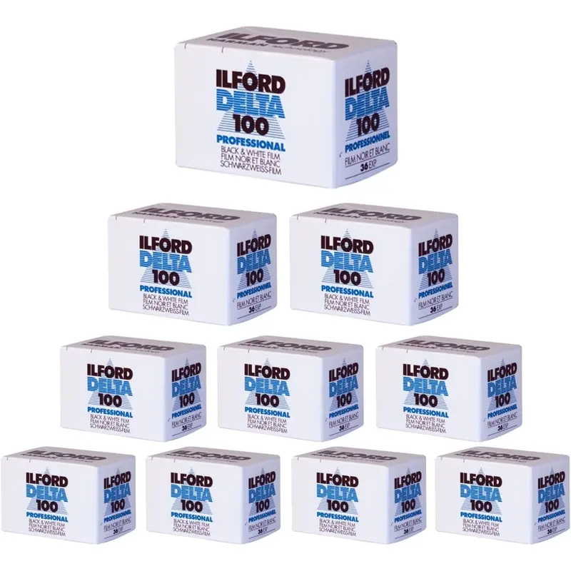 Ilford Delta Professional 100 Film, 35mm, 36 Exposures - Pack of 10